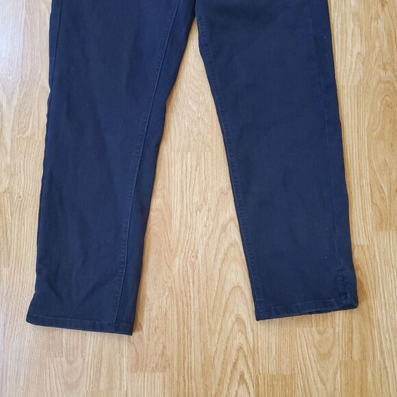 Curves 360 by NYDJ Shape Slim Straight Jeans w/ Bottom Side Slits sz 8=28x25 - Picture 4 of 13